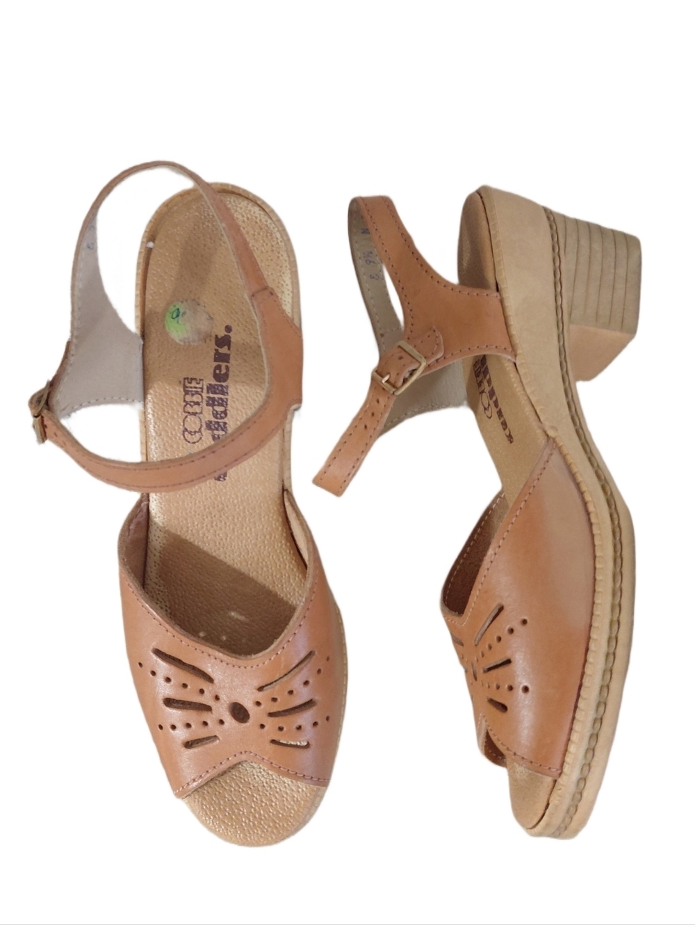Women's Tan Slingback Comfort Sandals Size 9